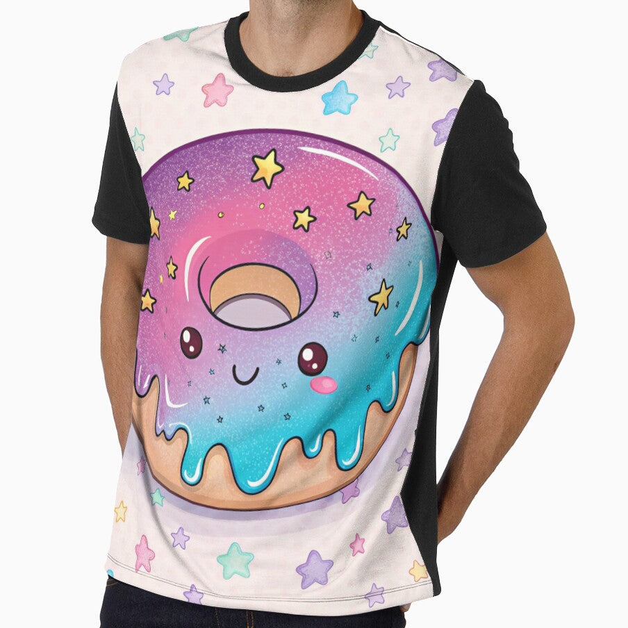 Kawaii Galaxy Donut – Cute Cosmic Pastel Aesthetic Dessert Cartoon by Nawastyle