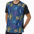 Silken Splashes on Navy by LauraGarabedian