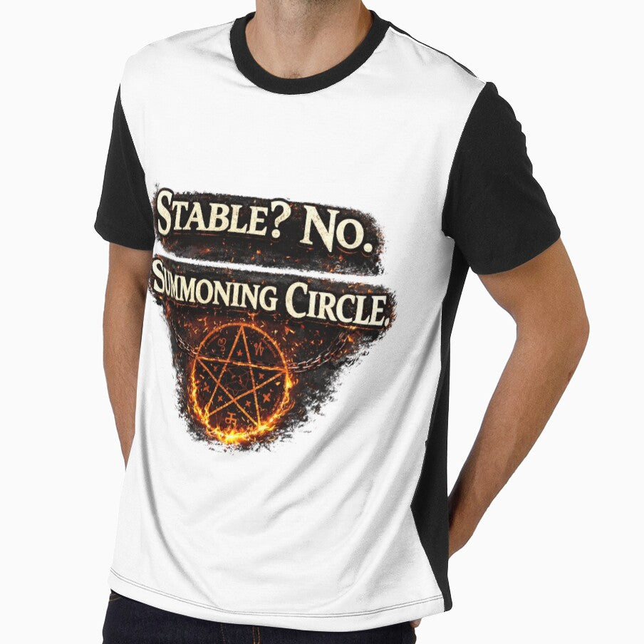 Stable No Summoning Circle Funny Horse Shirt by inkstablestudio