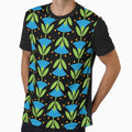 Retro Blue Trumpet Flower Pattern by kjeppson