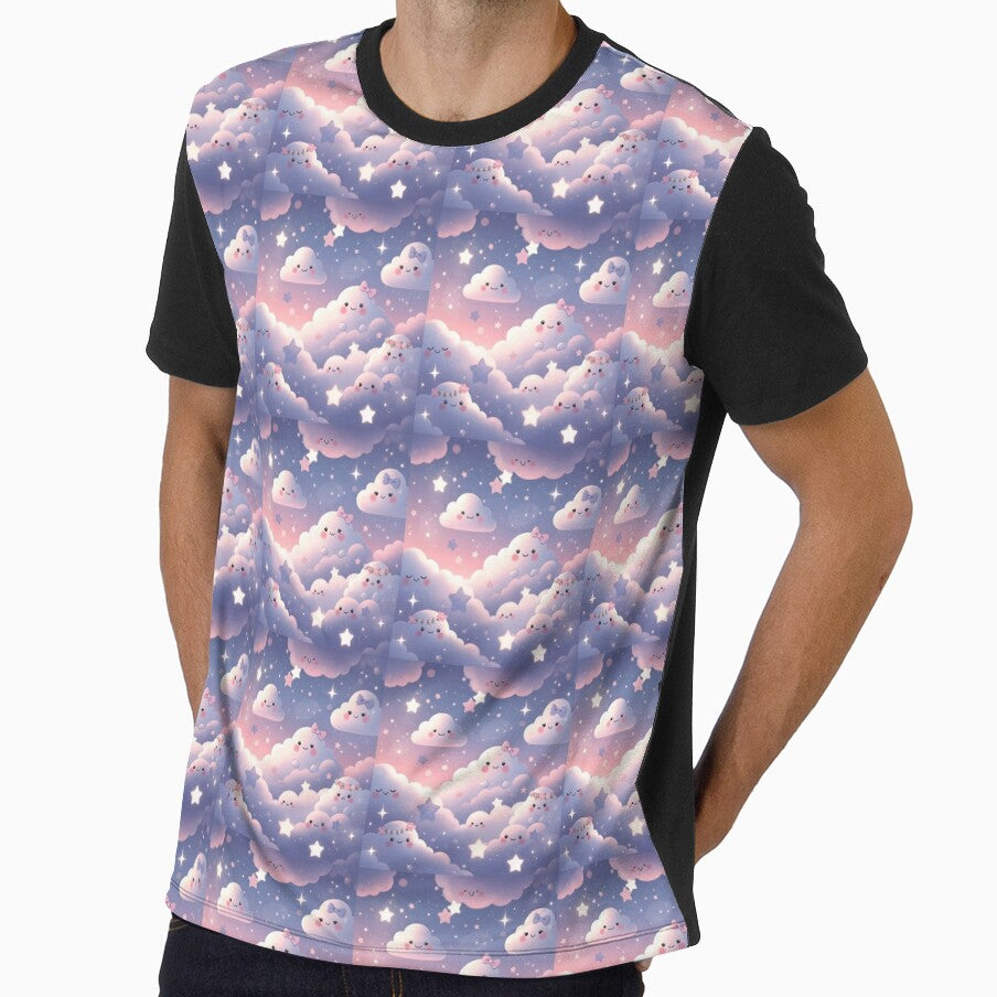 Kawaii Clouds Dreamy Night Sky Art by talal-store