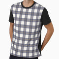 Gingham Pattern with Gold Stripe by NolkDesign
