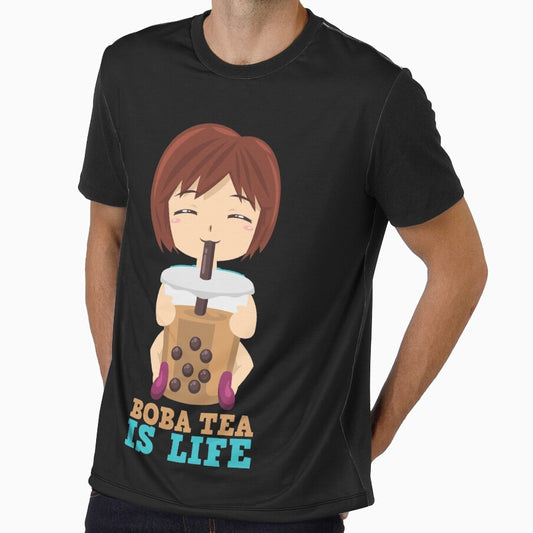 Boba Tea is Life / Asia Bubble Tea Kawaii Chibi Cute Girl Milk Tea Happy Pun Coffee Caffein Funny Gift Idea by SimonGs
