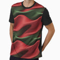 Swirling Red and Green Ribbons, Christmas by patternicco