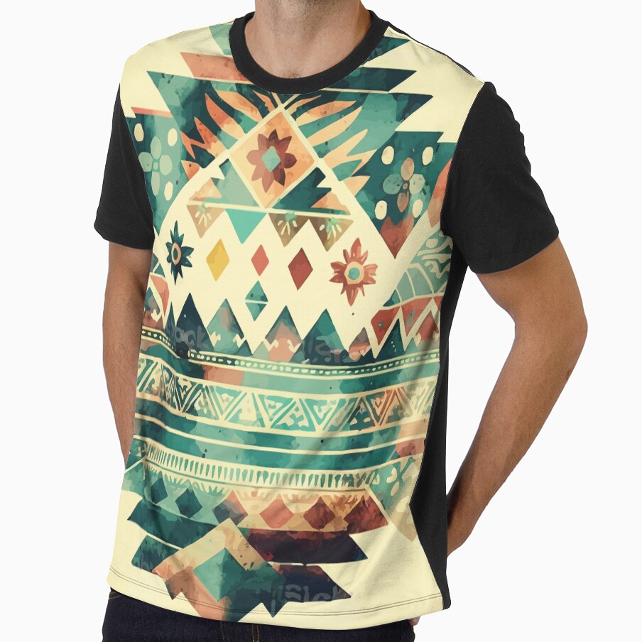A Teal Aztec Bohemian SouthWest Design - Boho Chic Patterns by GVRDesign