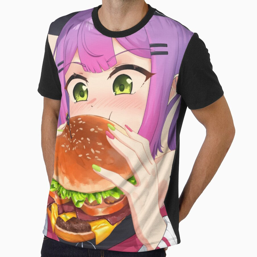 Anime Girl Eating a Burger by SgtAwesomeness