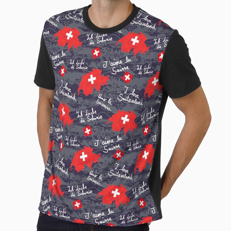 Swiss love deep dark blue by Alessandro Remo Mazzoni Remotextiles