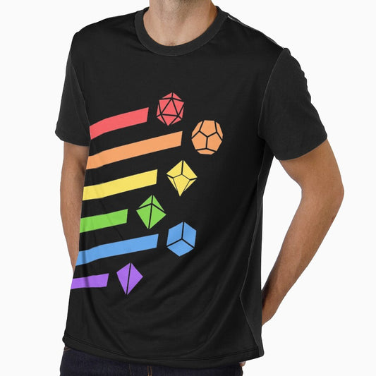 Rainbow Dice Set Tabletop RPG Gaming by pixeptional