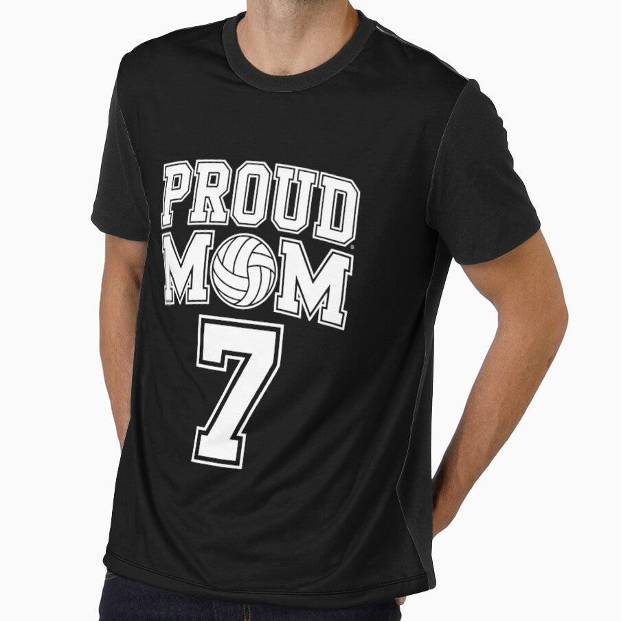 Custom Proud Volleyball Mom Number 7 by fferomananul