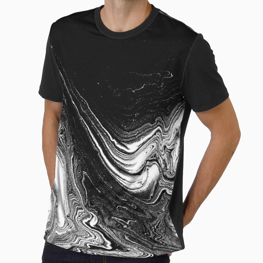 Black and white abstract painting by reka88