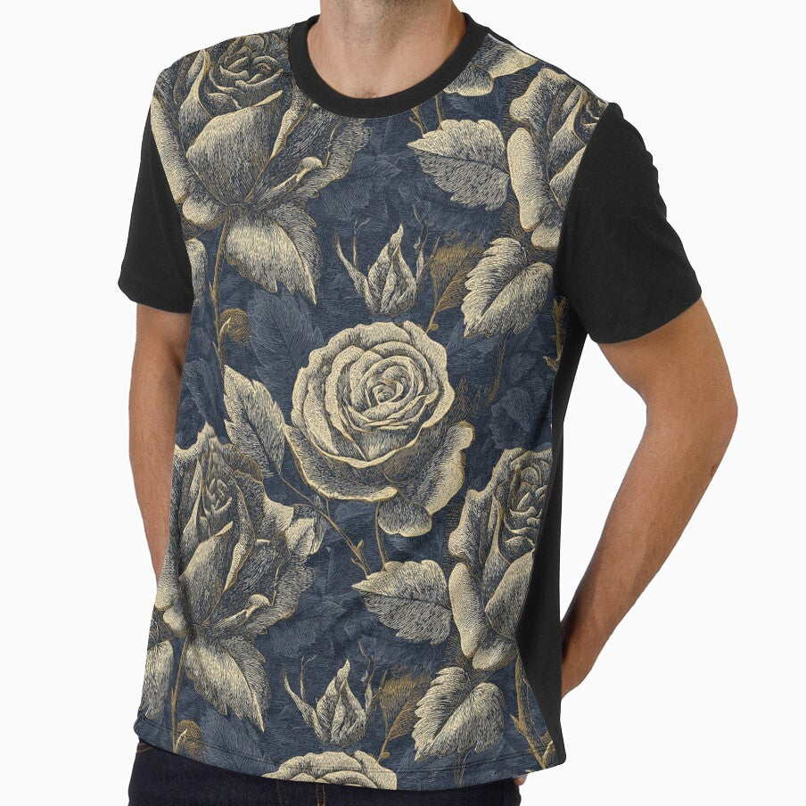 Delicate Rose Floral - Hawaiian Flower Pattern  - Gifts For Men by RoyalStarsPatts