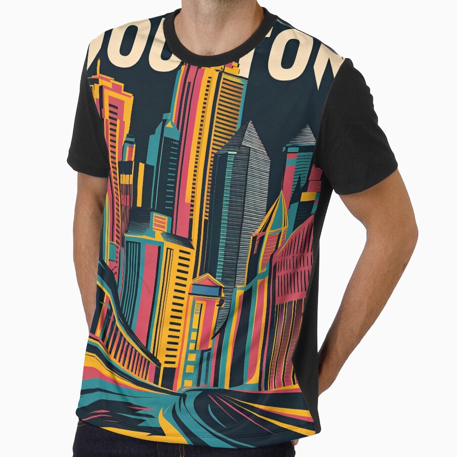 A Digital Pop Art Travel of Houston Texas by PaintedPixels01