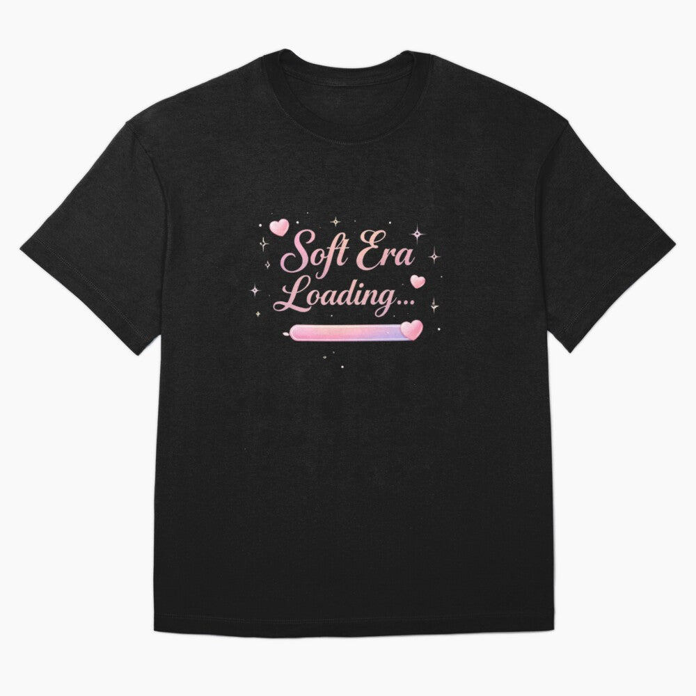 Soft Era Loading Aesthetic Quote Design | Cute Pastel Self Love Trend Sticker T-Shirt by Sanika arts