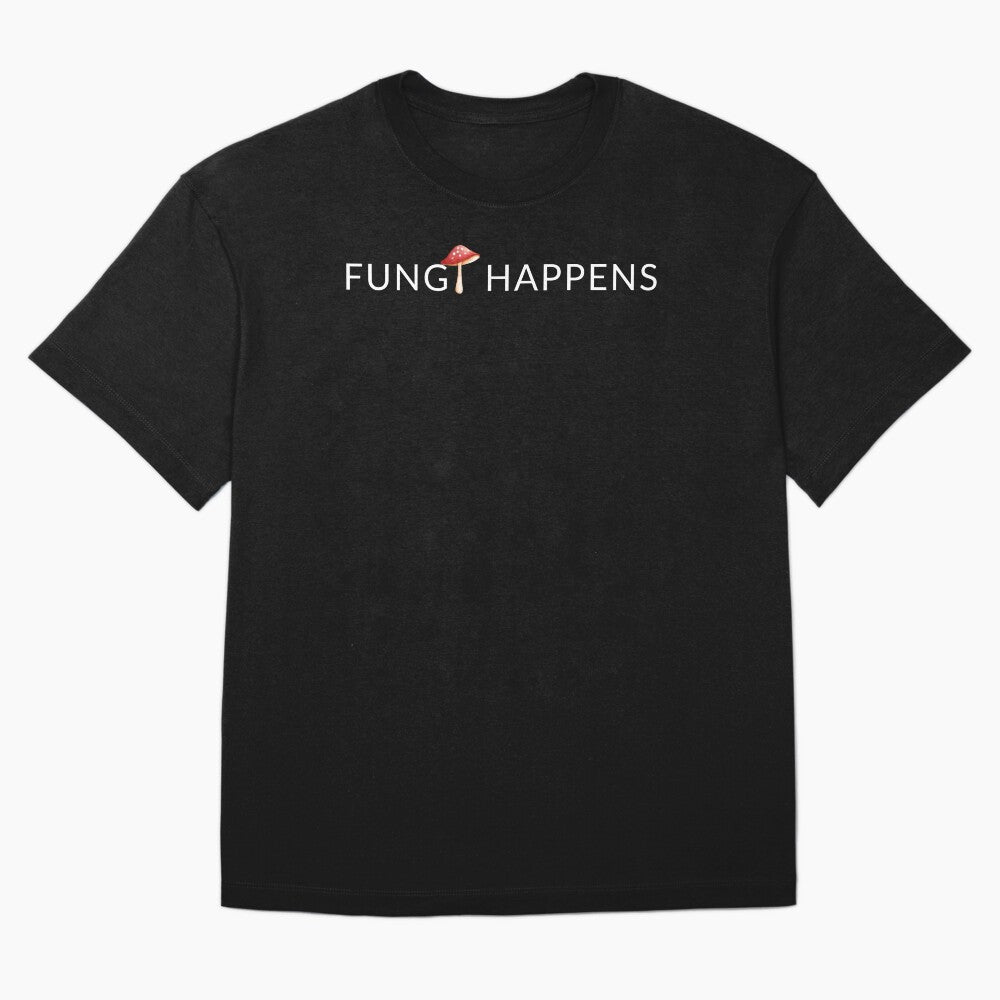 " Fungi Happens " Funny Forager T-Shirt – Mushroom Hunting Humor by PatternStar