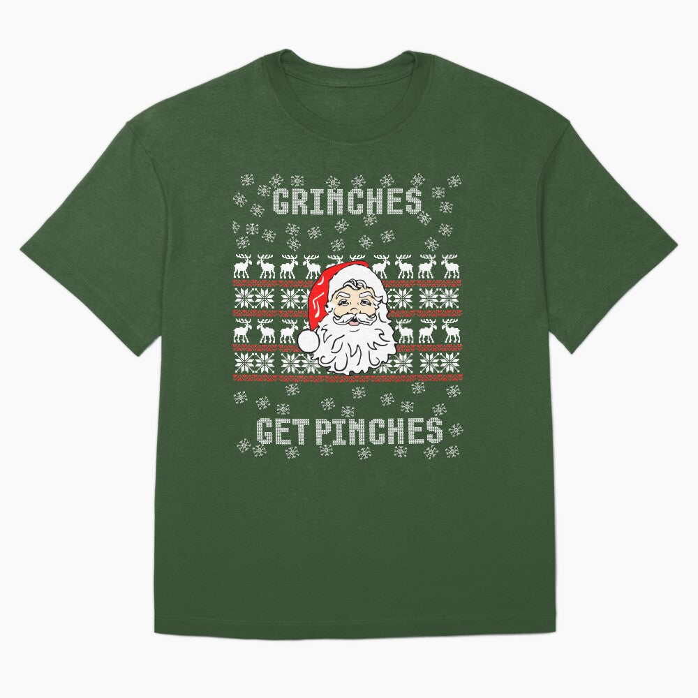 Grinches Get Pinches Ugly Christmas Sweater Shirts by ravishdesigns