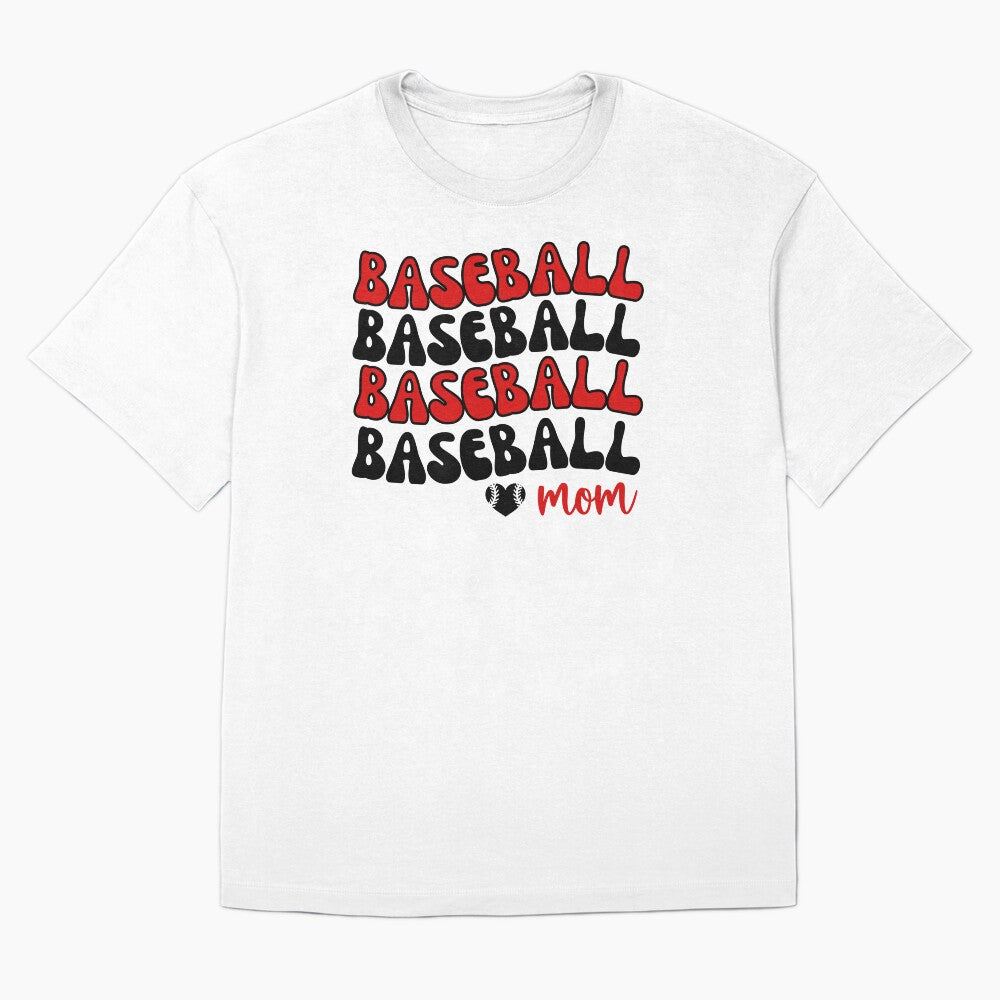 Baseball Mom | Baseball Mom Shirt | Baseball Mom Sticker | Baseball Love (Red & Black) by Big Reputation Media