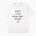 Soft Life Healing Mind Aesthetic Quote T-Shirt by Bloomelle Studio