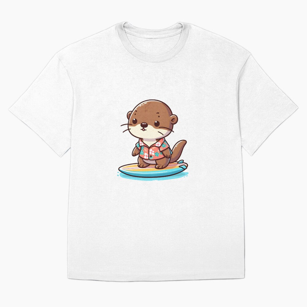 Kawaii Otter With Hawaiian Shirt by CanvasCutie