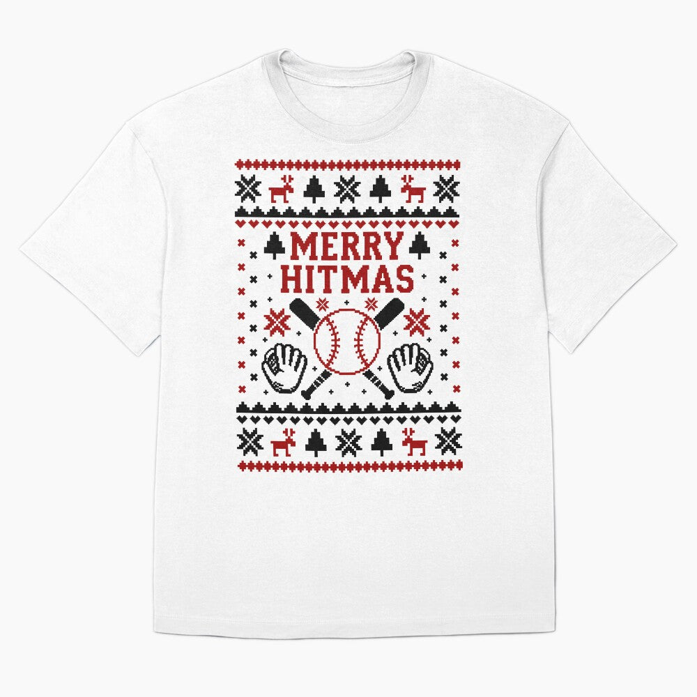 Merry Hitmas Baseball Ugly Christmas Sweater by hobbybox