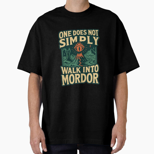 Does Not Simply Walk Into Mordor Sticker – Eye of Sauron LOTR Meme Fan Art by PrintsCanyon