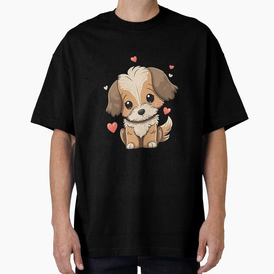 Cute Dog With Hearts for Dog Lovers by Vexel Studio