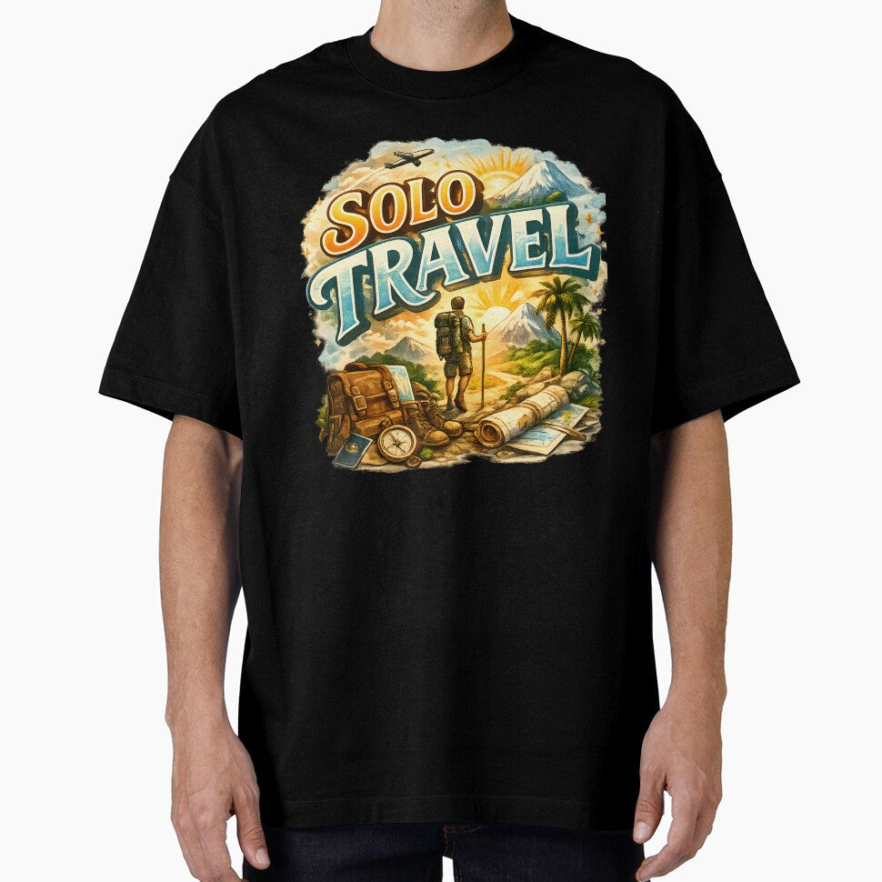 Cute Solo Travel Art Traveling Wanderlust Art Perfect Tote Bag Gift Idea by Divakar Fashion