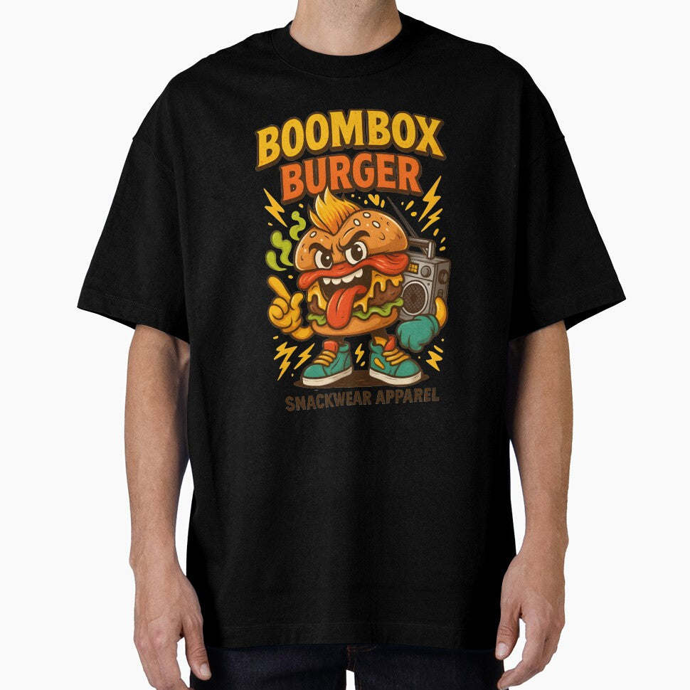 Boombox Burger – Drop the Beat, Not the Bun by Snackwear Apparel