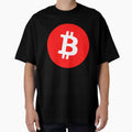 Bitcoin Official Logo (Red) Large Crypto Long Sleeve T-Shirt by Rainwater Merch