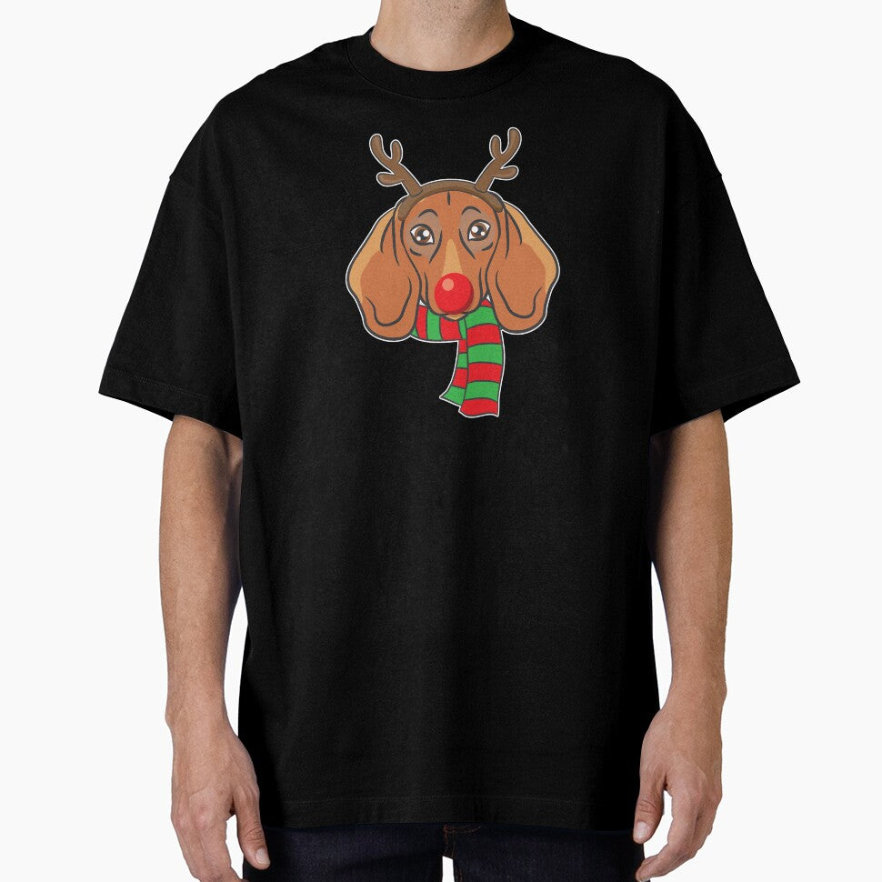 Funny Christmas Dog Xmas Reindeer Dachshund Holiday Gift by haselshirt