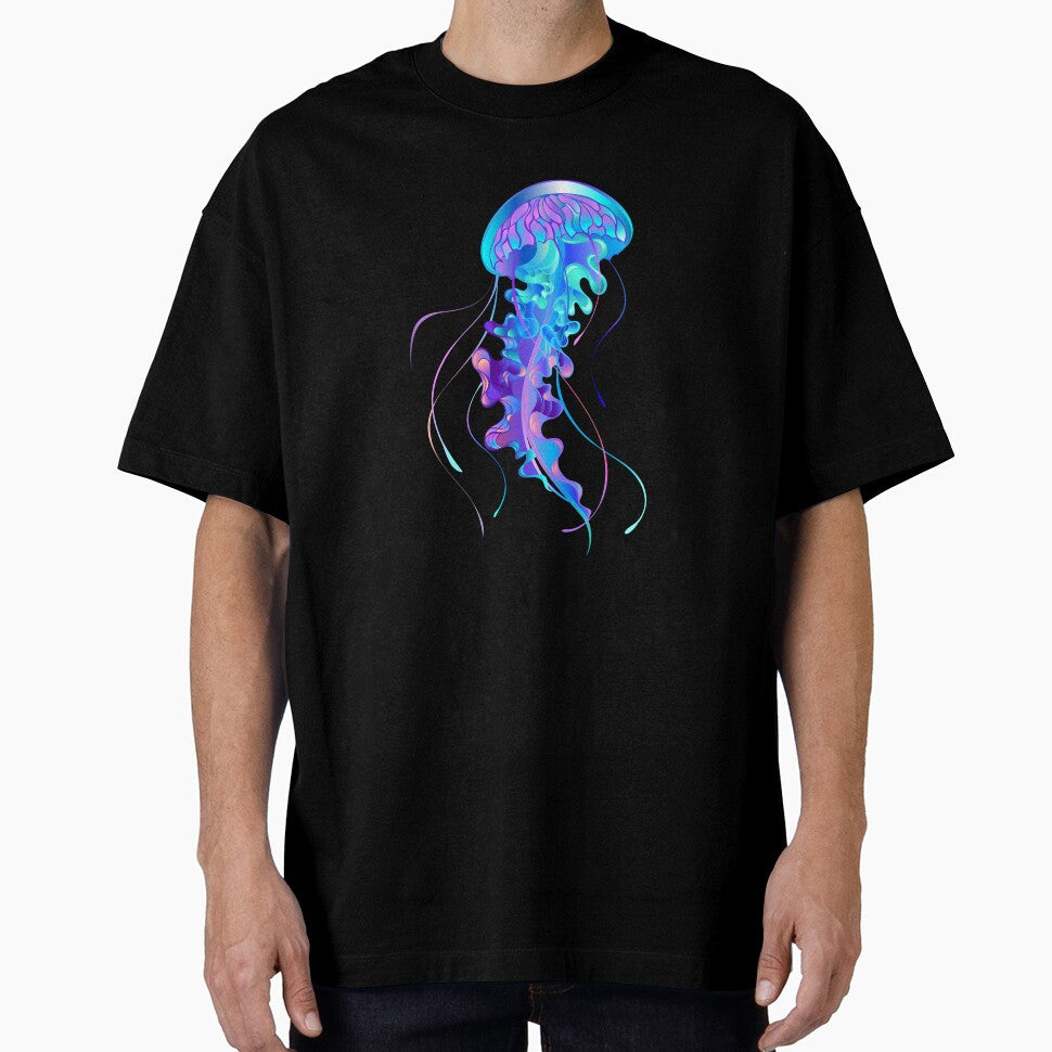 Blue Jellyfish Watercolor by The Love Quill