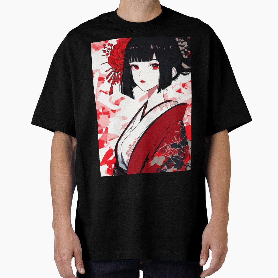 Traditional Geisha - Crimson Eyes Aesthetic by Jimakmo