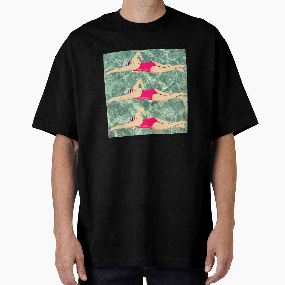 Synchronised swimmers in the pool by Samantha Grover Designs