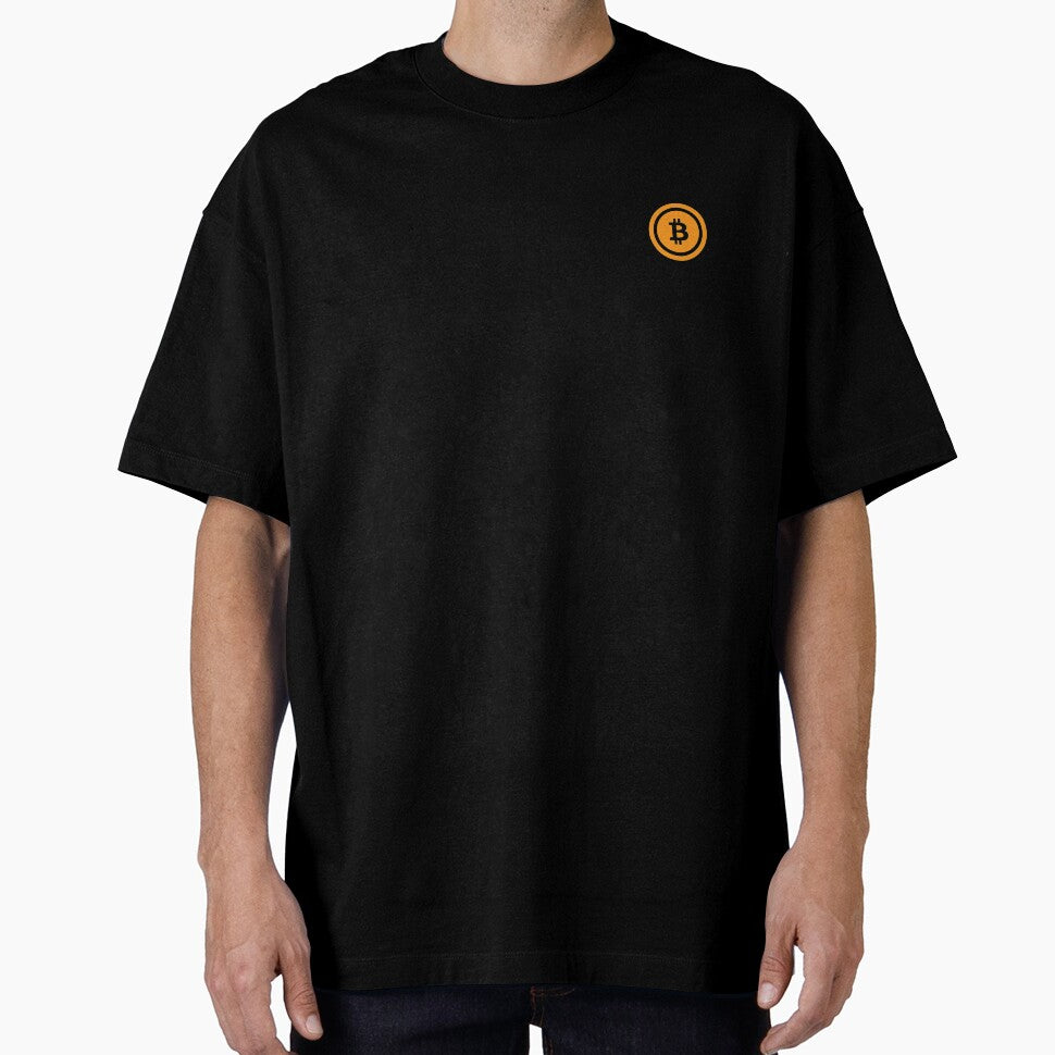 Bitcoin Cryptocurrency Pocket Patch T-Shirt for Men and Women by AllStarMerch