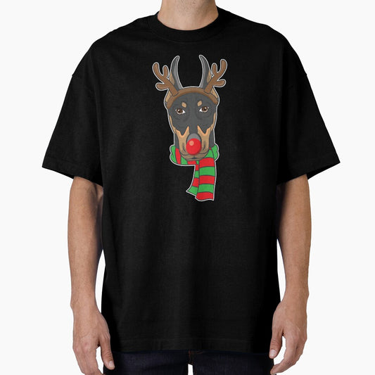 Funny Christmas Dog Xmas Reindeer Doberman Holiday Gift by haselshirt