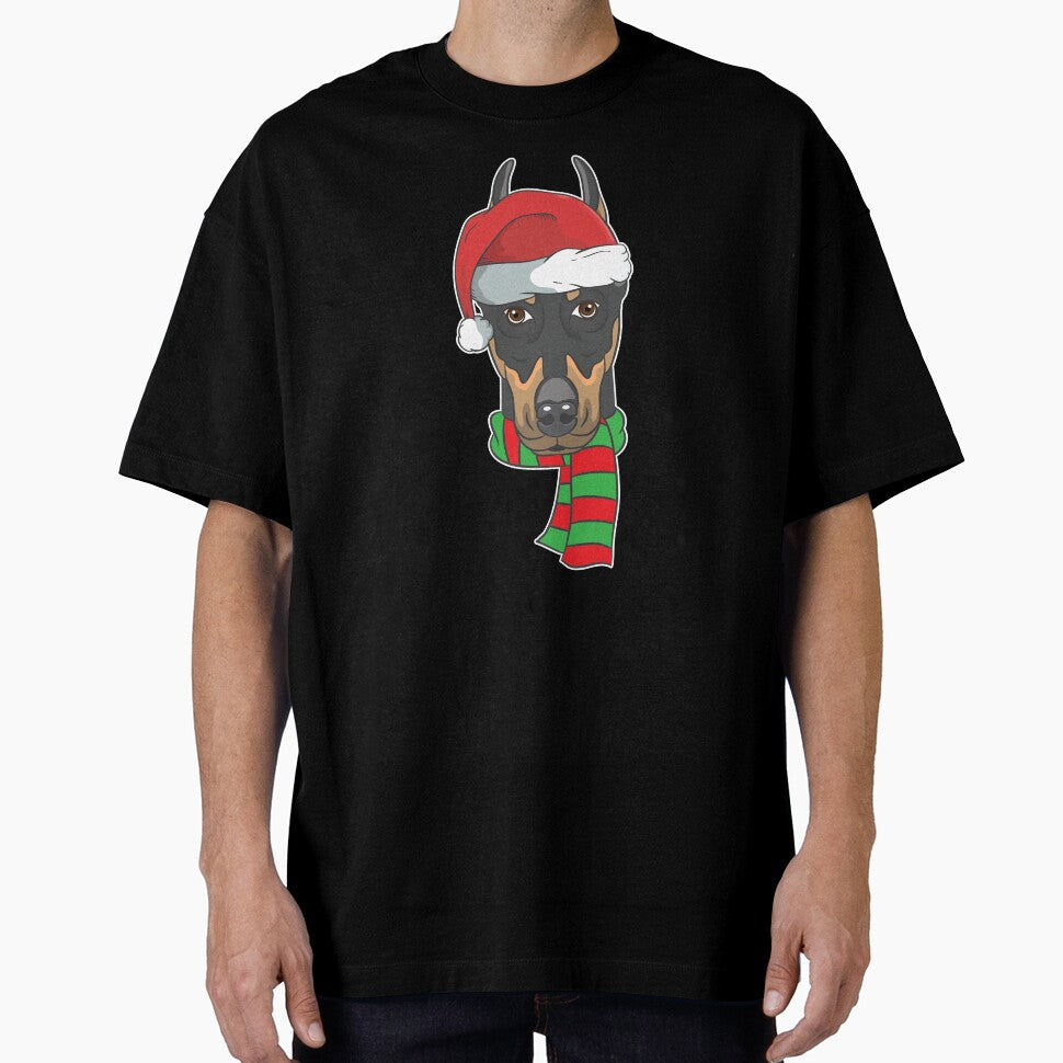 Funny Christmas Dog Xmas Santa Doberman Holiday Gift by haselshirt