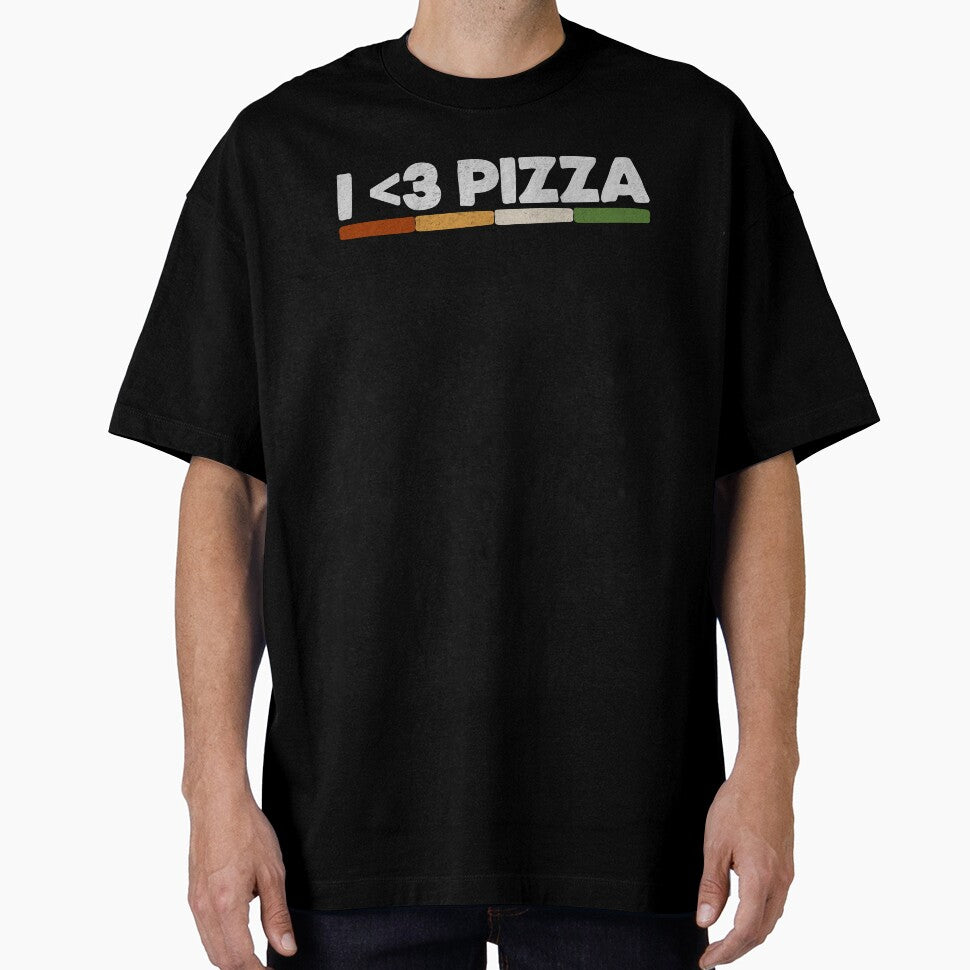 I <3 Pizza, Retro Pizza Lover Graphic Tee - Pizza Is Love by fooderiffic