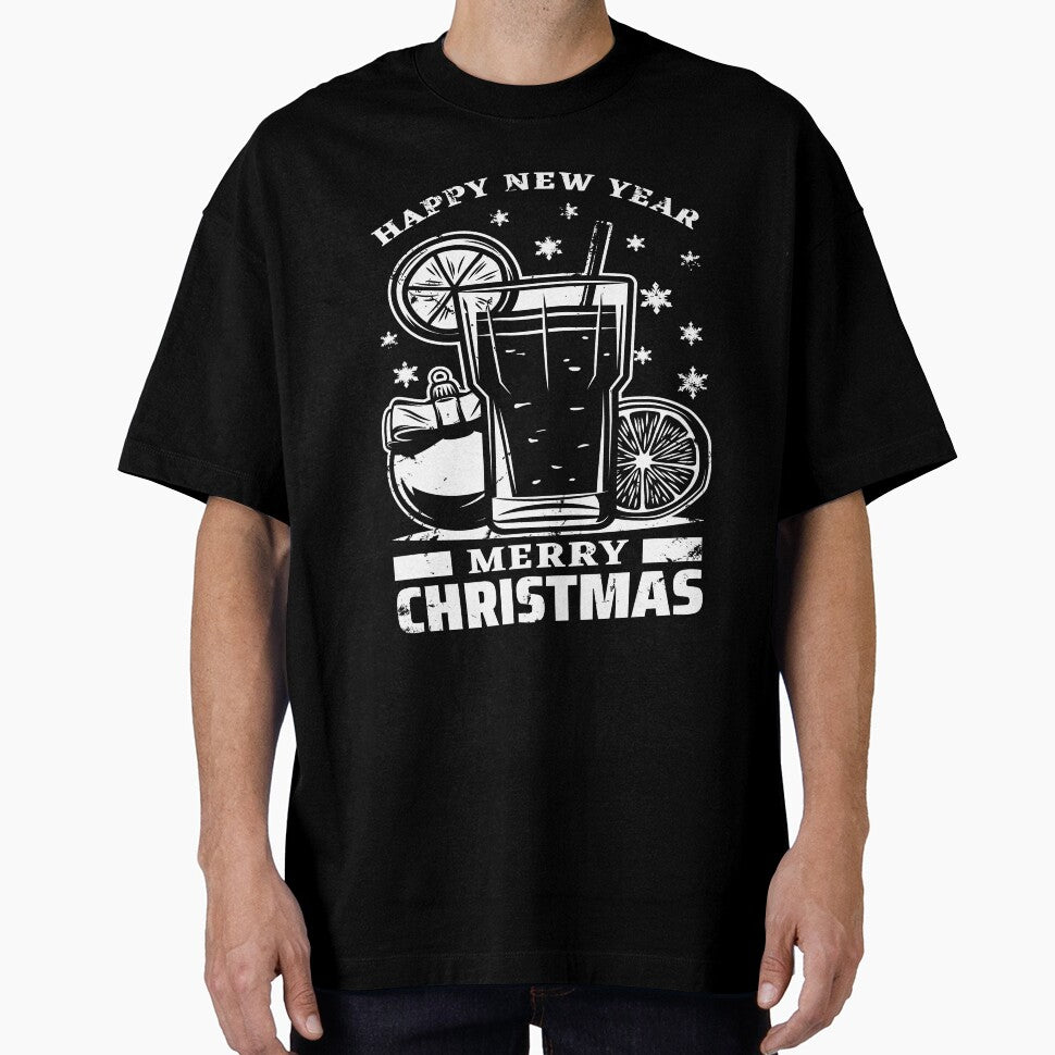 Christmas holiday with inscriptions cocktail lemon essential t-shirt by ougraz24