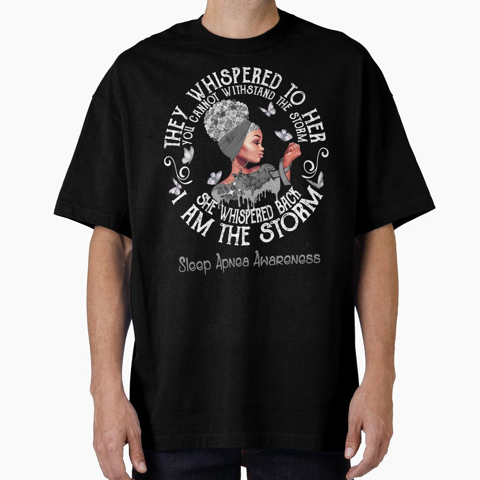 Black Girl Fighter Strong I Am The Storm Sleep Apnea Awareness by Mnrshirley