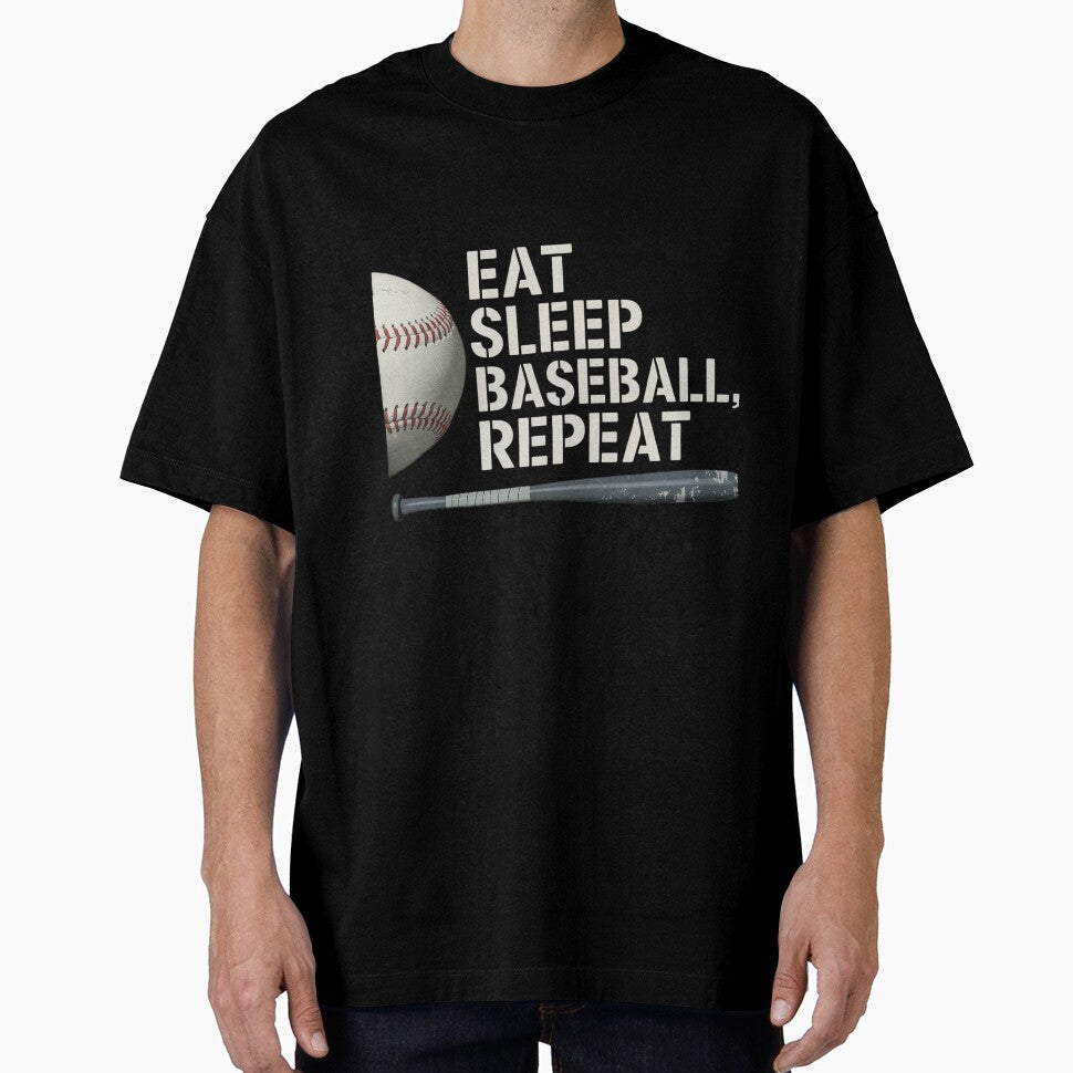 Eat Sleep Baseball Repeat Baseball Player by LanNasishop