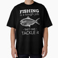 Funny Fish Fisherman Pun Fishing Is A Tough Job Saying by SherryMcbride