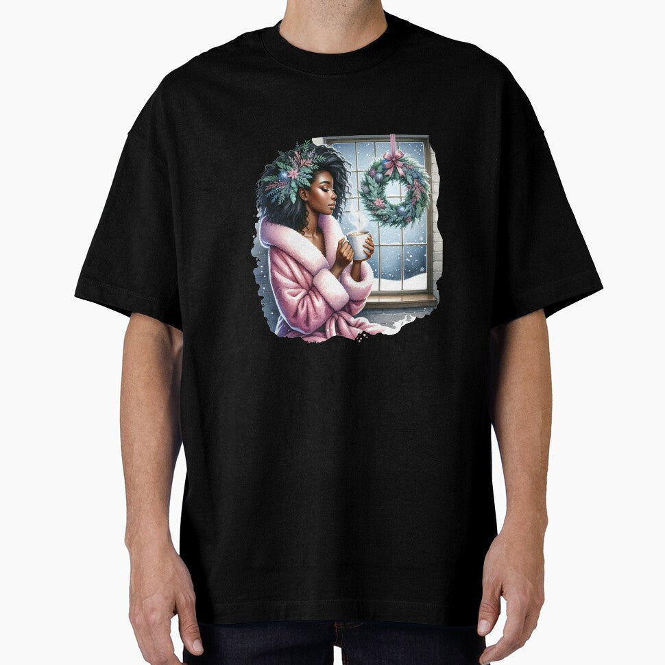 African American Christmas Graphic – Watercolor Holiday Art by artedigital99