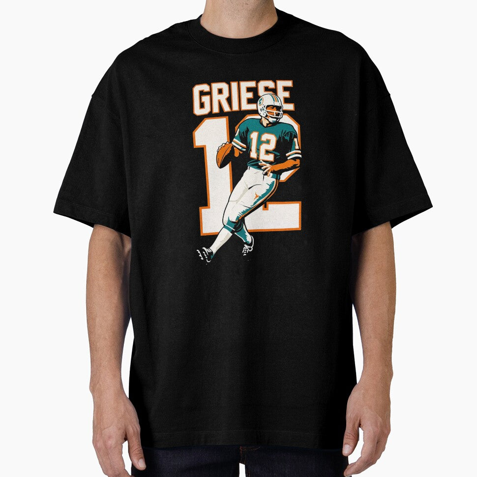 Bob Griese Miami Dolphins #12 Vintage Football Art by TheArtOfCar