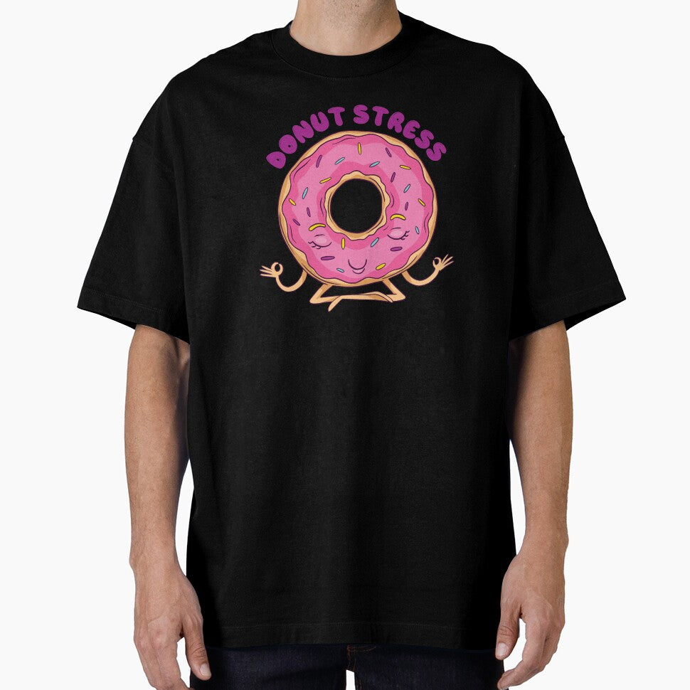 Donut Stress Pink Doughnut Yoga with Sprinkles by MadMando