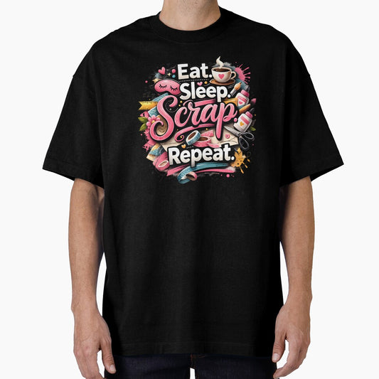 Eat Sleep Scrap Repeat – Creative Scrapbooking Vibes by blankTeeShirt