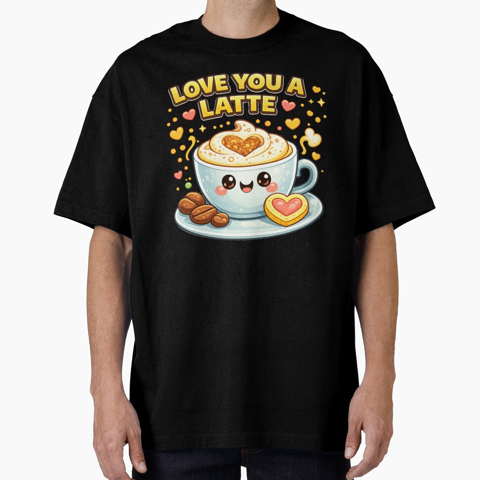 Love You A Latte Cute Coffee Pun by Papier Atelier Art