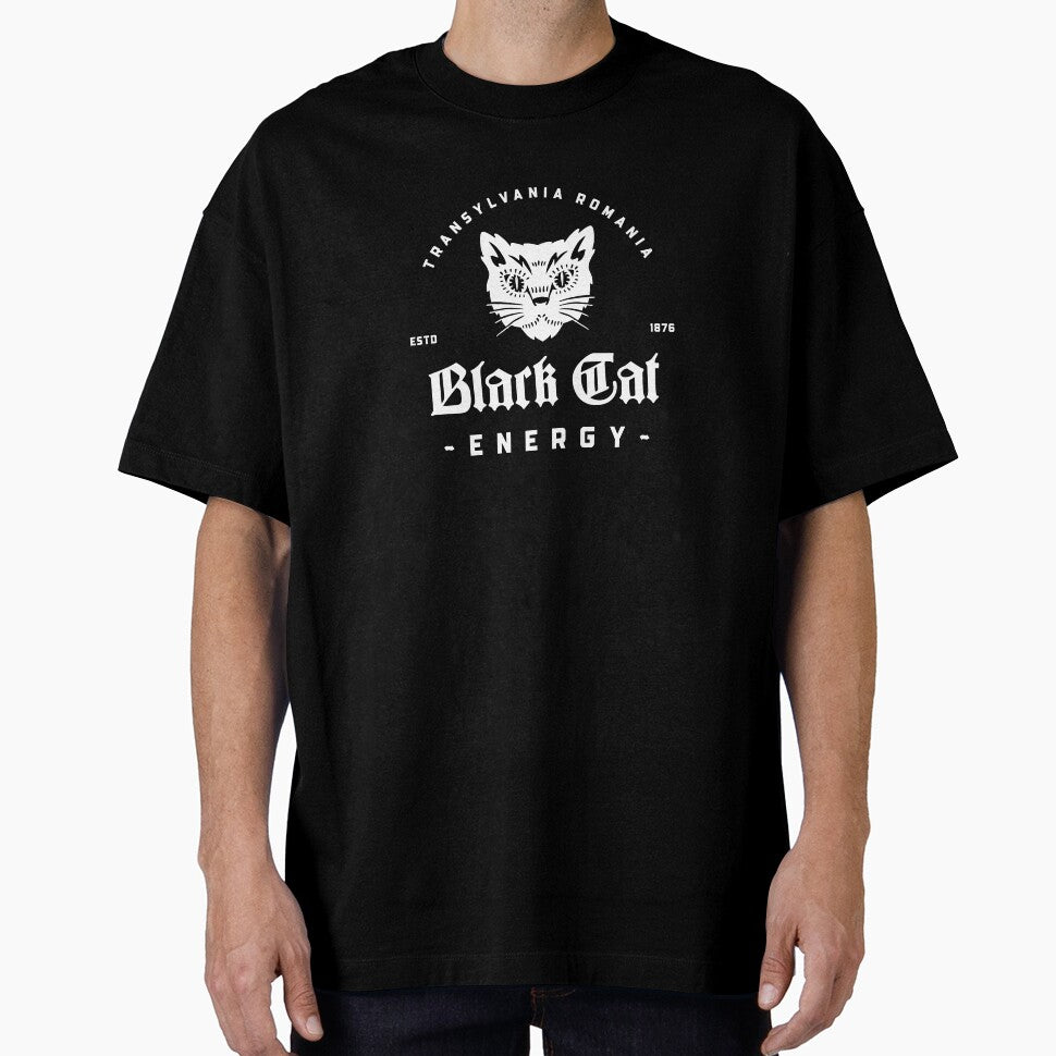 Black Cat Energy-black anime cat by RMPtees11