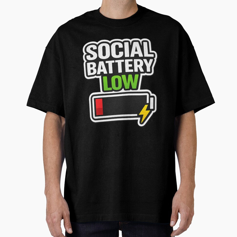 Social Battery Low Funny Introvert Sticker by Timeless Junction