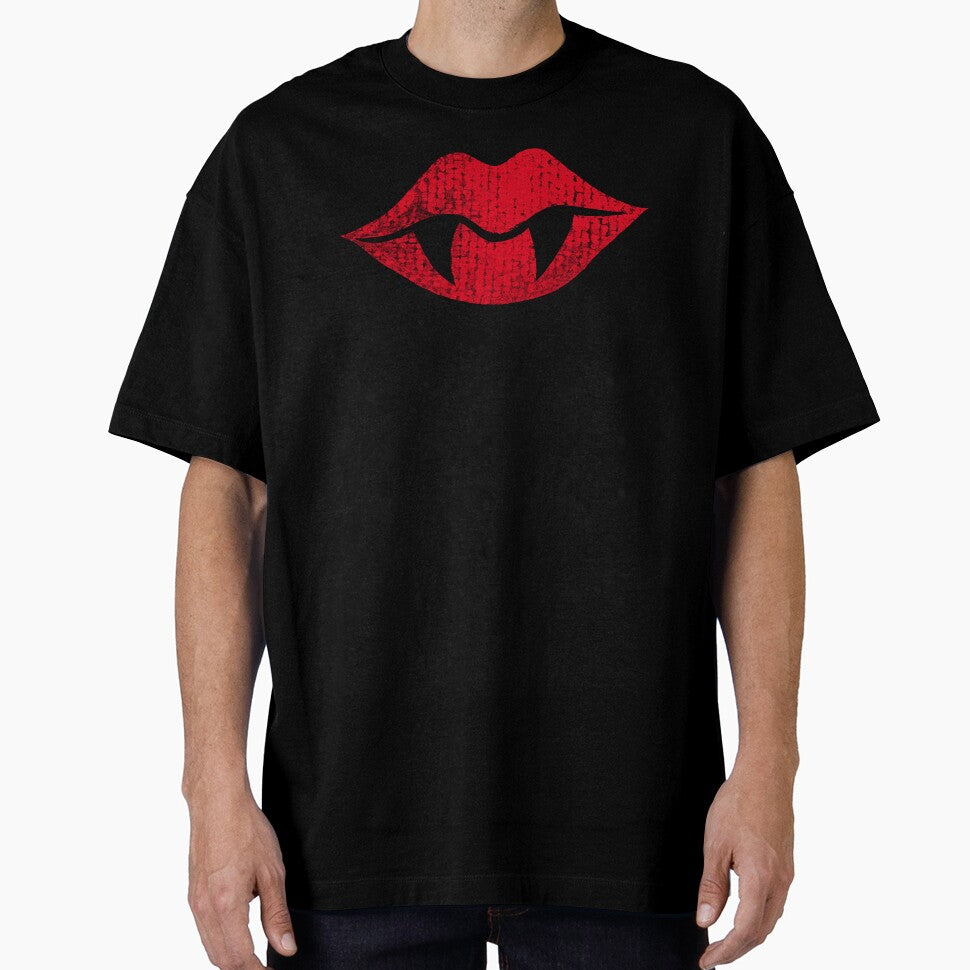 Vampire Lips With Protruding Vangs by Soaked-N-Bleach