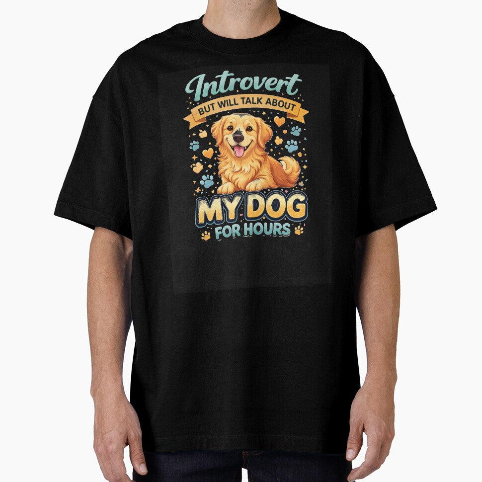 Funny Golden Retriever Dog Lover Shirt Introvert Dog Meme Cute Pet Owner Gift by PoojaArtLab