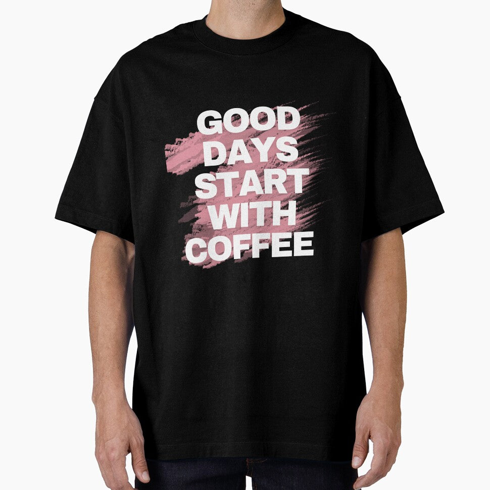 Good days start with coffee simple topographic design by SalinahYahya